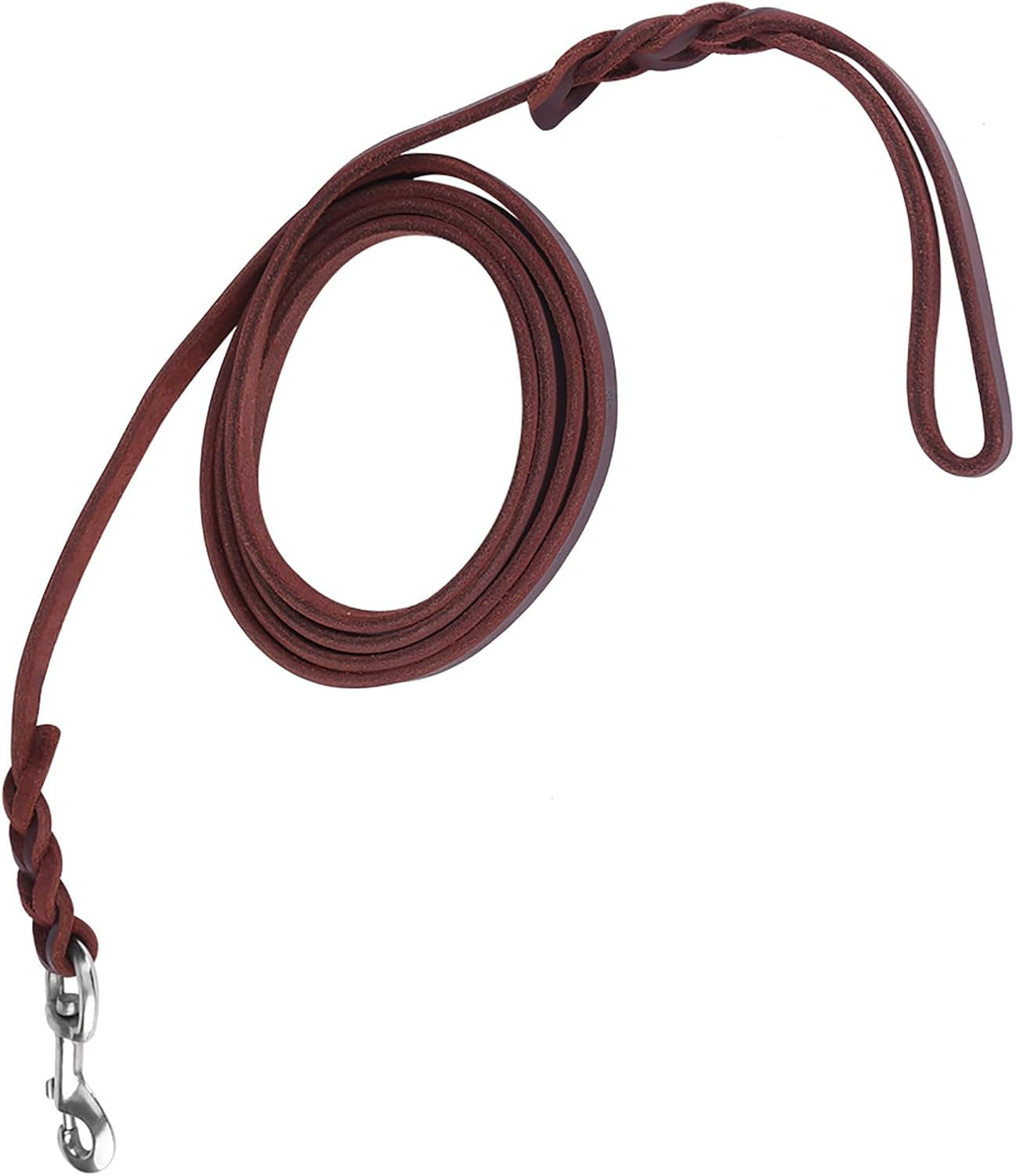 Leather Pet Dog Leash, Cowhide Safety Rope Belt for Daily Walking, Running, and Training (#01)