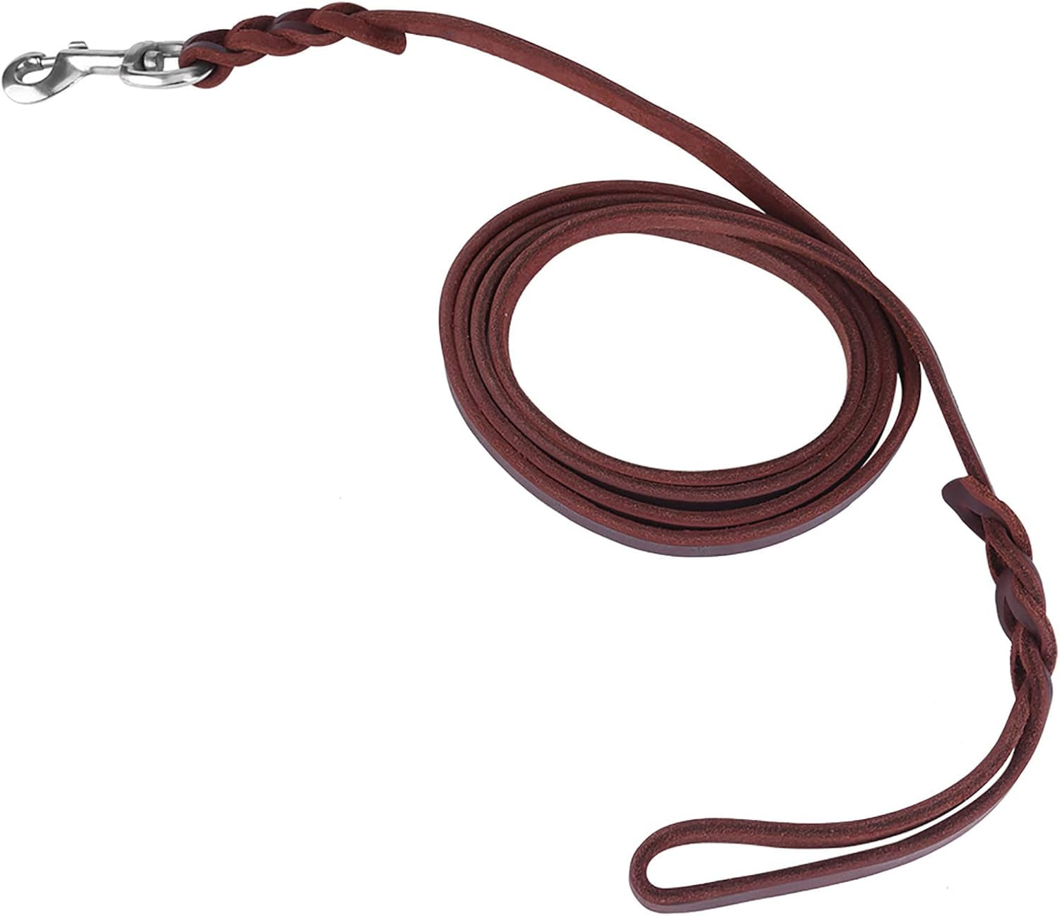 Leather Pet Dog Leash, Cowhide Safety Rope Belt for Daily Walking, Running, and Training (#01)